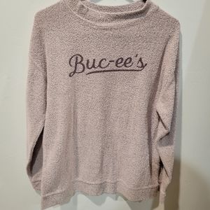 Bucees French Terry Soft Pink Pullover Size Small